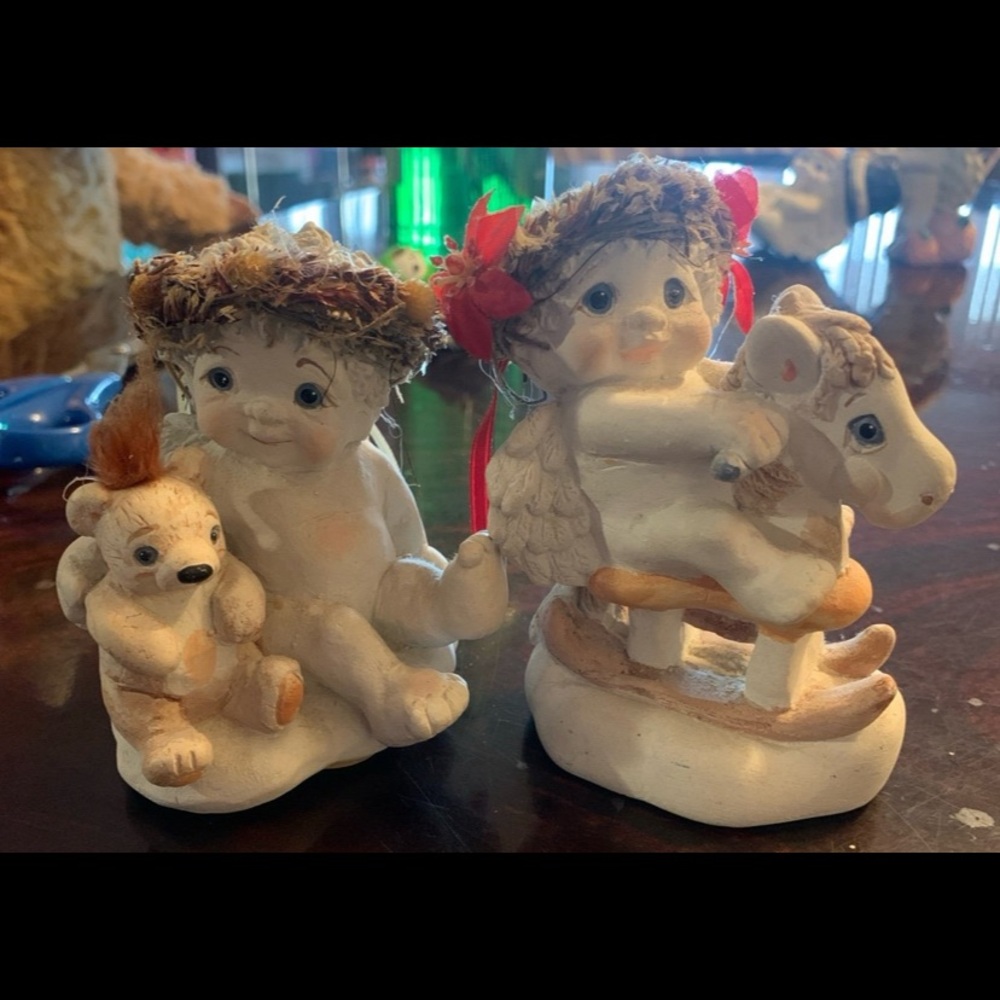 Dreamsicles Share The Fun Teddy Bear Rocking Horse Set Cherubs